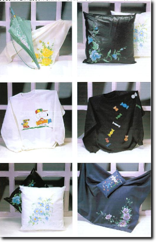 Esempi di decorazioni con i colori FABRIC PAINTS