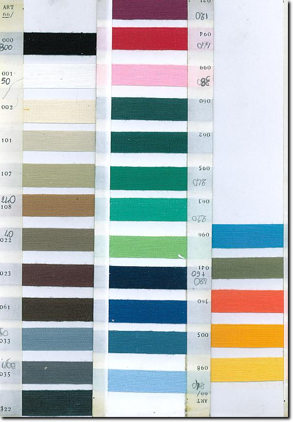 Nel colore bianco sono in esistenza le misure in mm: 5, 7, 11, 15, 16, 18, 20, 25, 30, 35, 40, 50 